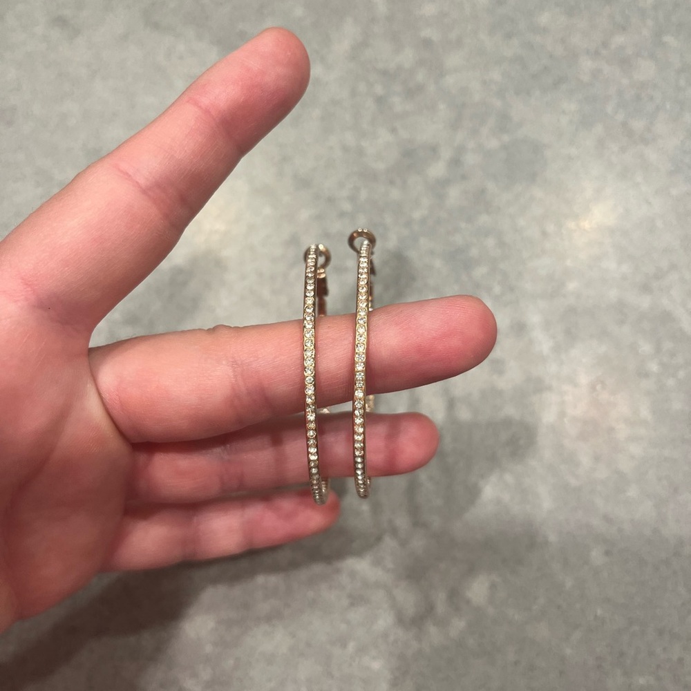 Elegant Rose Gold  Hoop Earrings